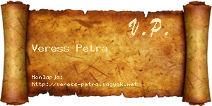 Veress Petra névjegykártya