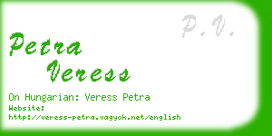 petra veress business card